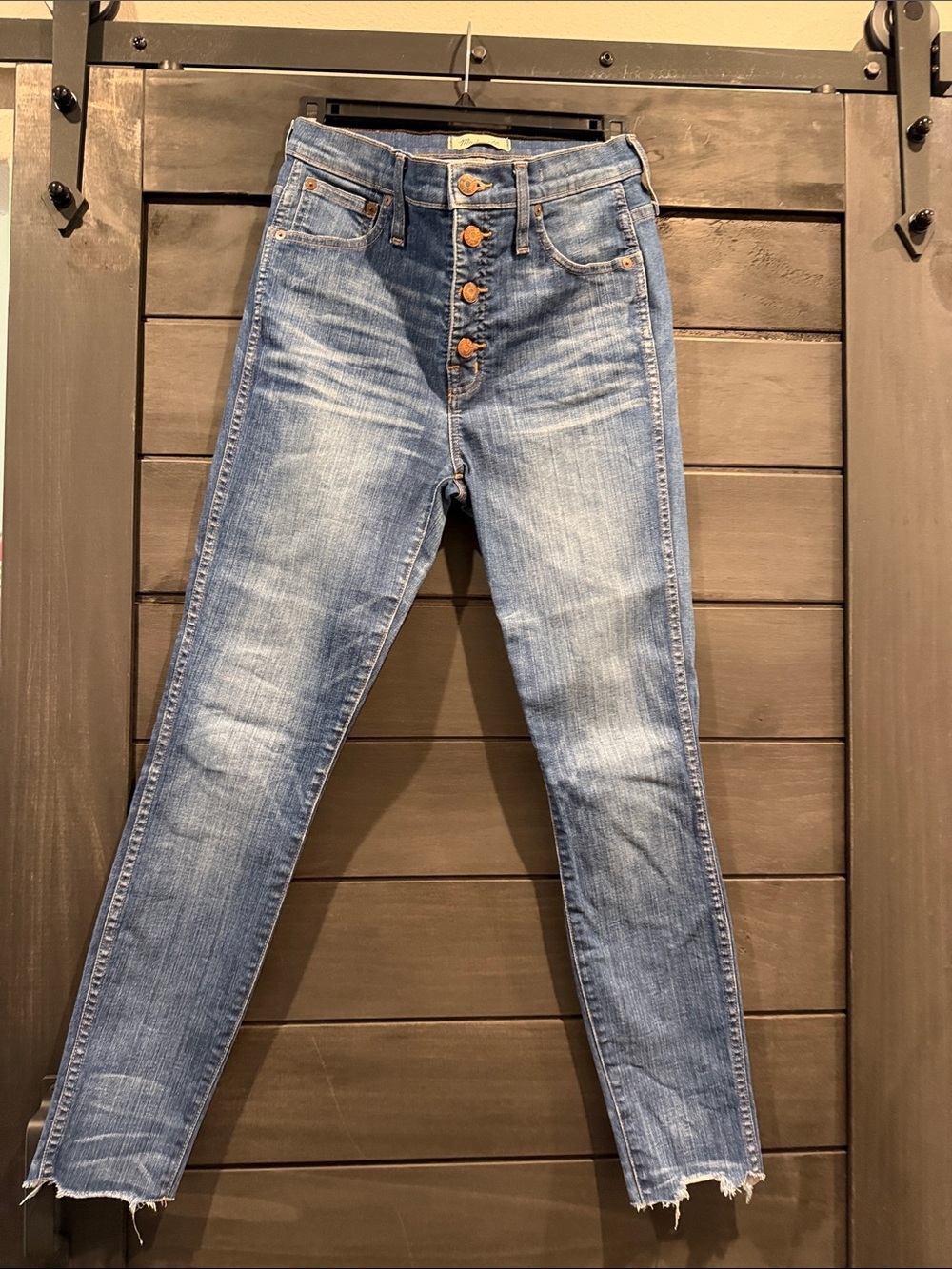 Madewell High Rise Skinny Jeans - Classic Dark Blue